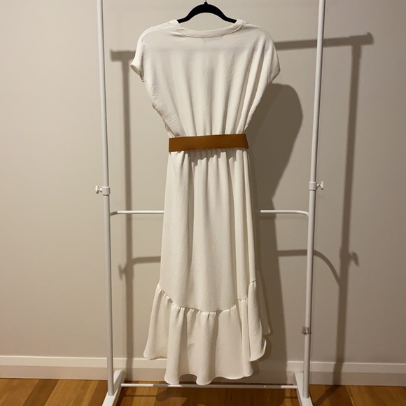 Zara white boho dress with belt size M brand new - Picture 3 of 5
